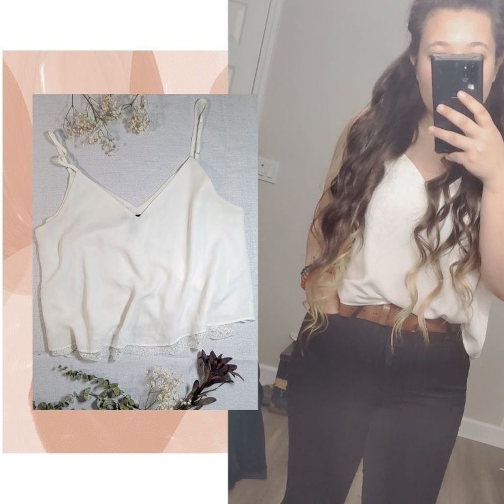 Women's White Blouse with Adjustable Straps